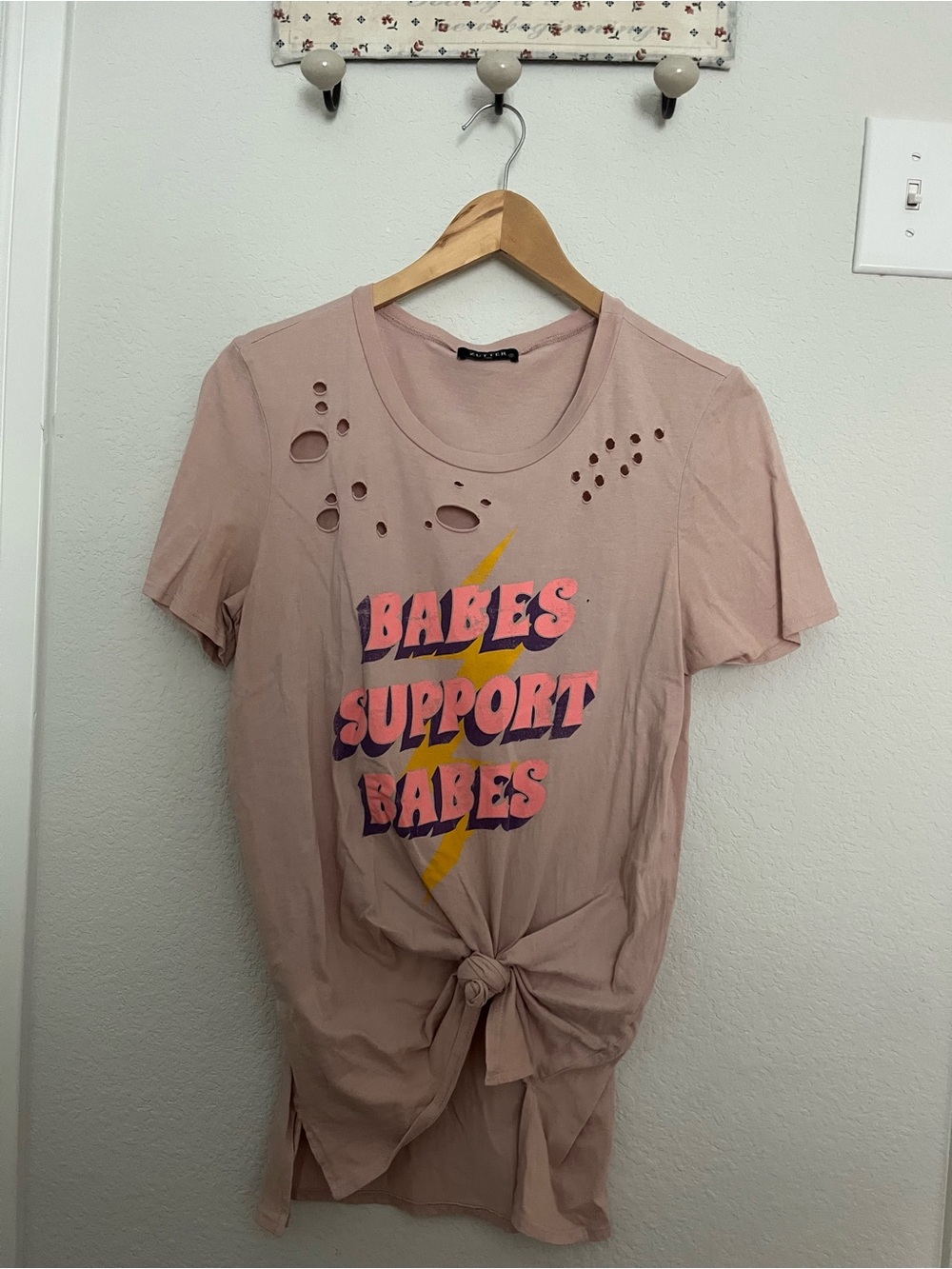 Babes Support Babes Pink Graphic Tee